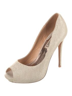 Badgley Mischka NEW Shimmer Luxury Peep-Toe Stiletto Pump Heels Size 10